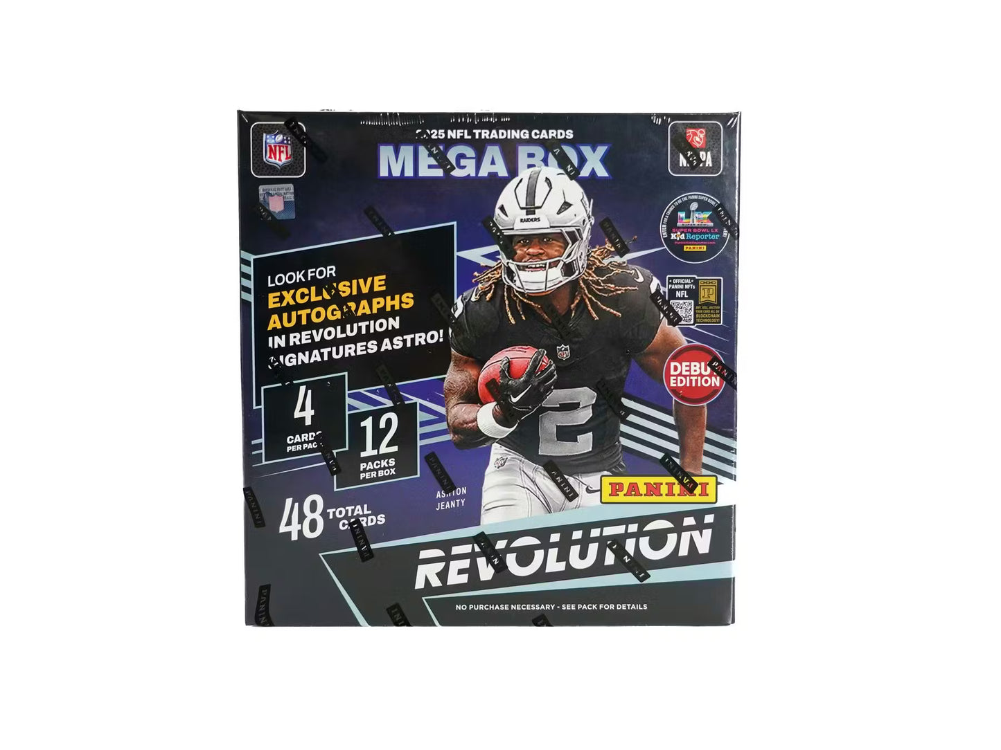 2025 Panini NFL Revolution Football Trading Card Mega Box