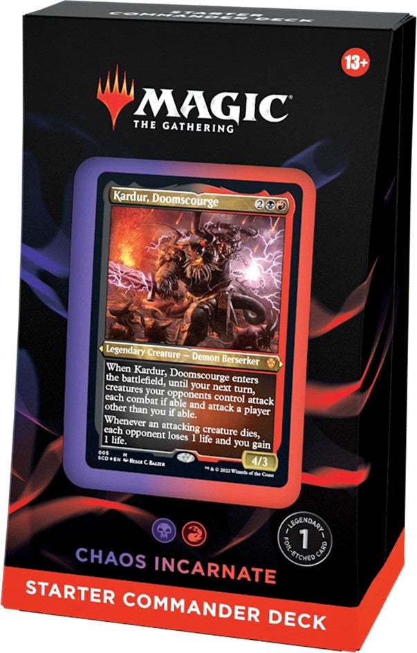 MAGIC THE GATHERING CHAOS INCARNATE STARTER COMMANDER DECK