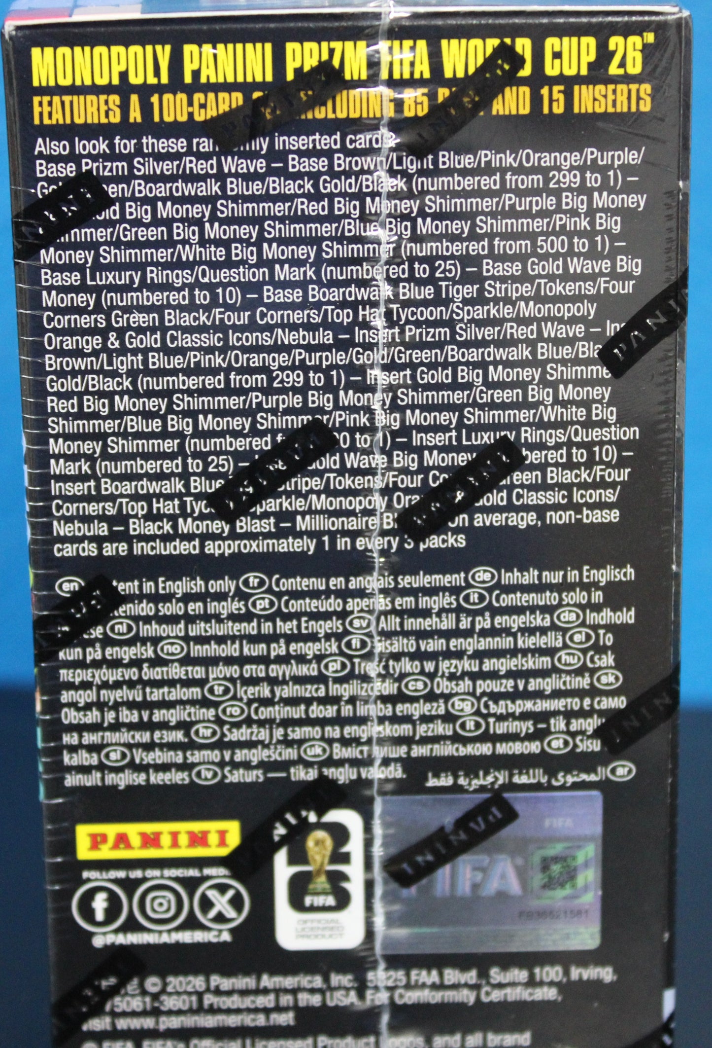 Panini Prizm Monopoly FIFA World Cup Blaster Box