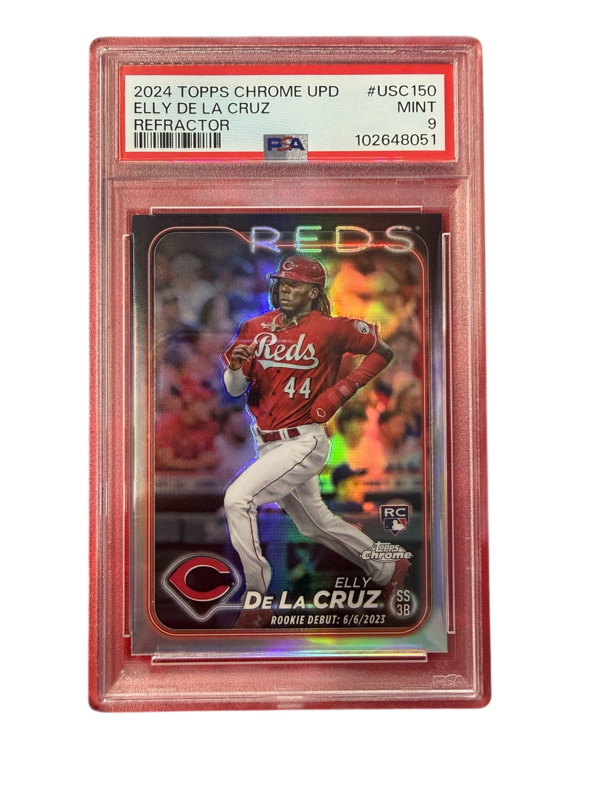 2024 Topps Chrome UPD Elly De La Cruz Refractor PSA 9 MINT